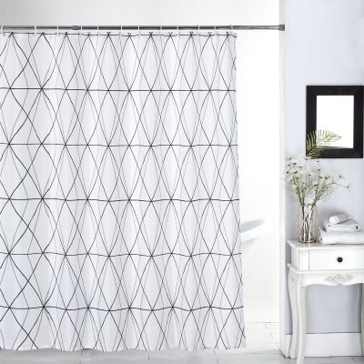 Shower Curtain Geo Printed Waterproof