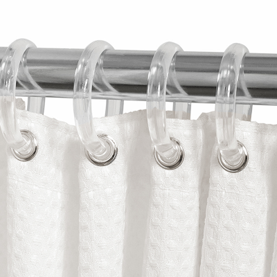 Studio 707 - Ensemble de 12 crochets ronds en plastique pour rideaux de douche