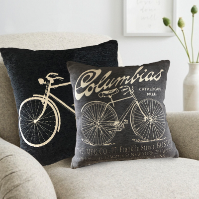 Cushion 18x18 Bicycle Chenille Jacq