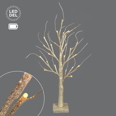 24"B/O Champagne Glitter Tree, 24 Lts.