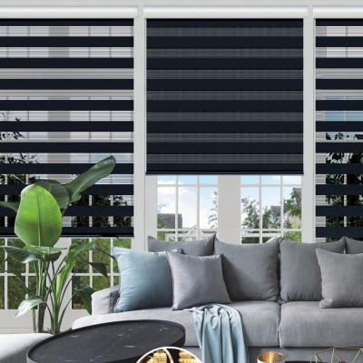 Day and Night Cordless Roller Blinds Black
