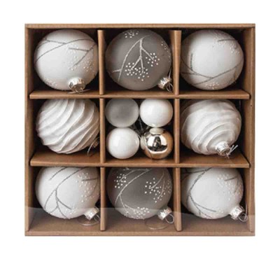 Boules de verre décorées