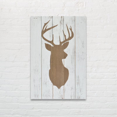 Art mural en bois de cerf