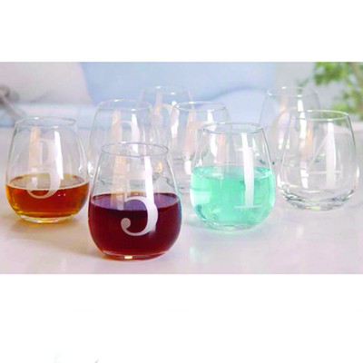 Numbered Glass Set of 8