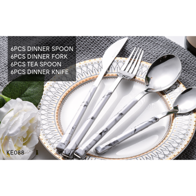 Ensemble de coutelleries marbre 24mcx