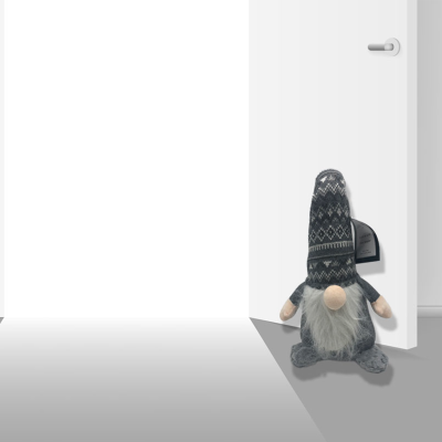 Lauren Taylor - Standing Gnome Door Stopper with Snowflake Hat