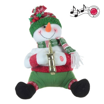 12 "bonhomme de neige animé jouant du saxophone