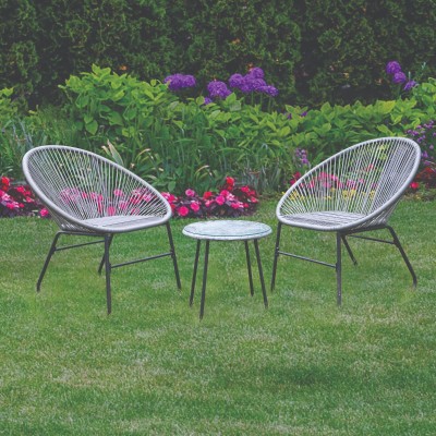 HAMNER 3  PCS  Ensemble d'extérieur - 2 chaises et table