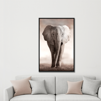 Tableau encadré Éléphant marchant 75x115