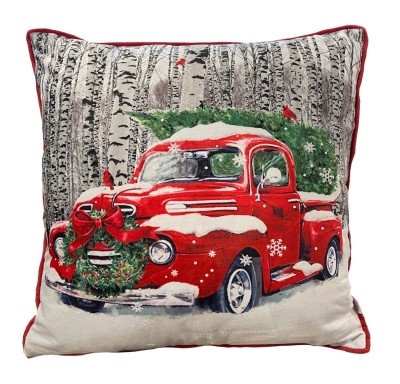 Red Car Cushion Red/grey 18x18
