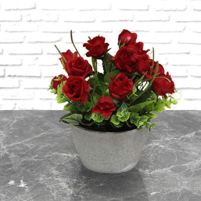 Fabric Flower Paper Pot 12*18