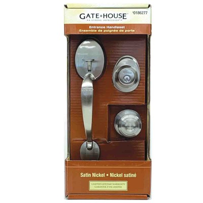 Front Door Handle Lock Set white