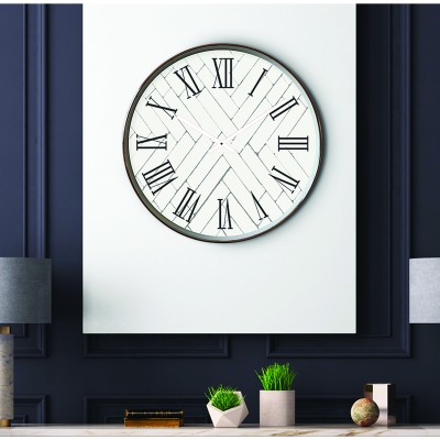 Clock Lined White