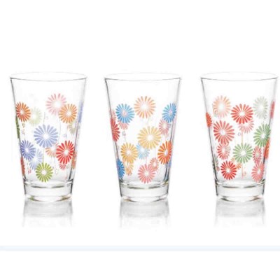 A La Cuisine-310ml Floral Silk Screen Glasses