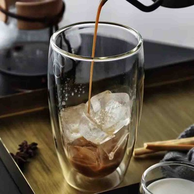 2pcs Double Walled Glass Cup