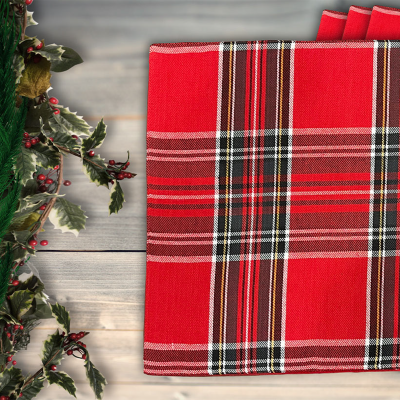 Sets de table 4p Cottn Clasic Plaid 13x19