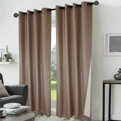 Laurier 2pk  Faux Linen Foamback Grommet Panel