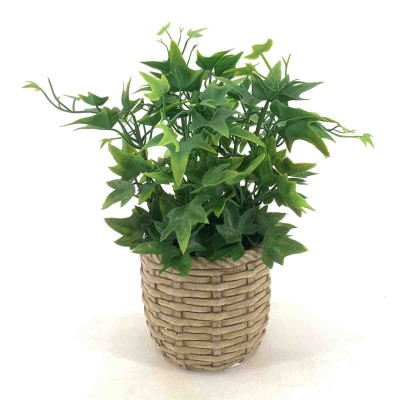 Grass In Cement Weave Look Pot