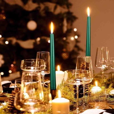 Set de 6 bougies vertes
