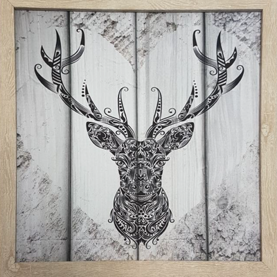Lauren Taylor - Tête de cerf art mural en bois imprimé