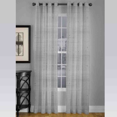 Panneau Grommet Xena Grey Textured Sheer