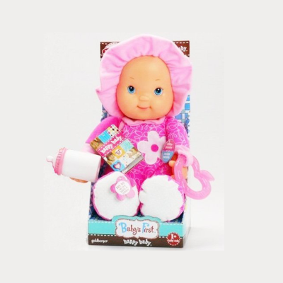 Baby's First - Poupée bébé 11" avec anneau de dentition et biberon