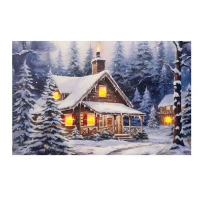 Holiday Led Canvas 40x40 Scenary