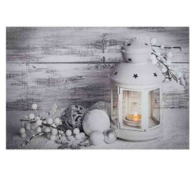 Toile à leds pour les fêtes  40x60 Lanternes