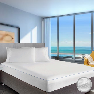 Cooling Waterproof Mattress Protector White