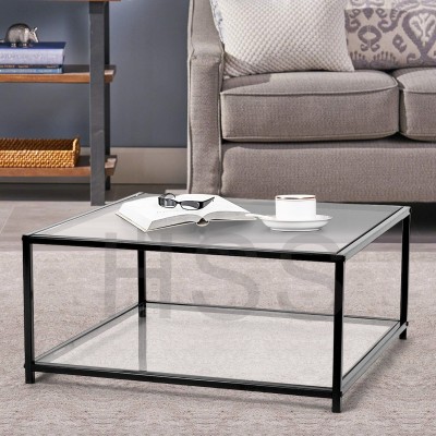 Hudd - Table basse rectangulaire en verre