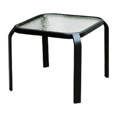 Table d'appoint carrée en acier pour patio extérieur