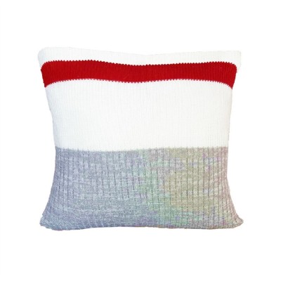 Coussin en sherpa 18 x 18" | Chaussette de travail tricotée