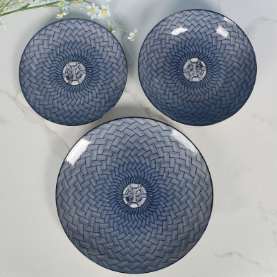 Service de vaisselle 12 pièces bleu