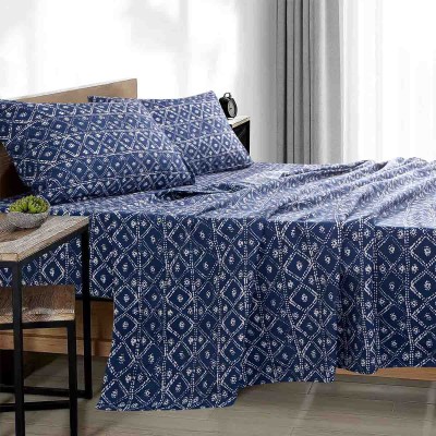 Ensemble de draps en microfibre Indigo