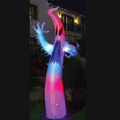 Fantôme LED gonflable à changement de couleur de 3,65 m de haut