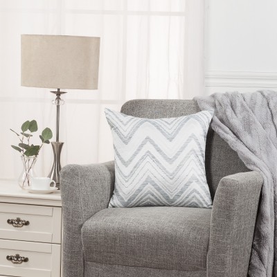 Karina - Cushion 18x18 Blue Chevron Jacquard