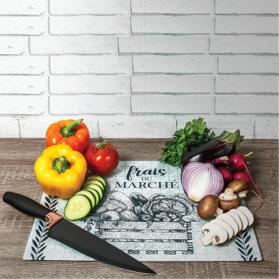 Planche à découper en verre Farm Fresh 30*40 Cm