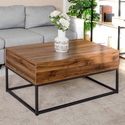 Kravets | Table basse à plateau relevable avec rangement