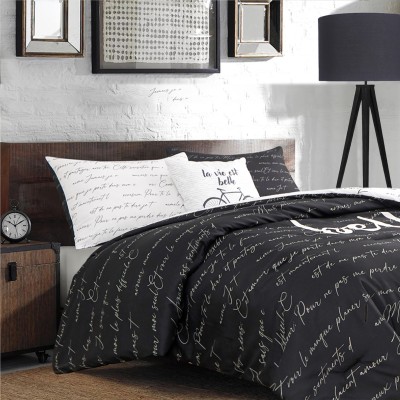 La Vie Est Belle - Comforter Set Black White