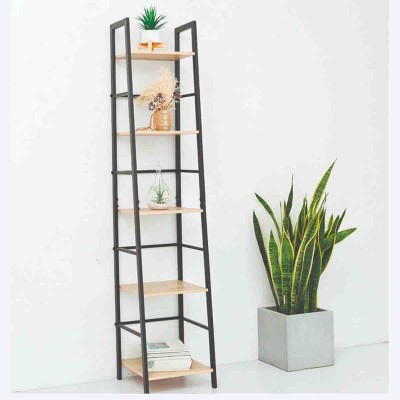 Atelier Du Nord Keddy 5 Tier Ladder Shelf With Metal Frame