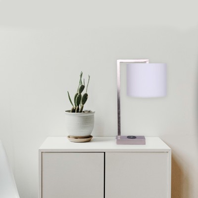 Metal Table Lamp With Usb Charger 18x9x10