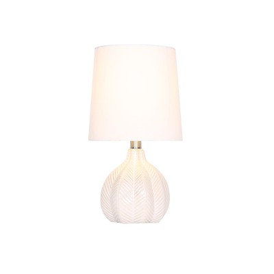 Ceramic Table Lamp White Fabric Shade