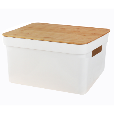 Large Storage Box with Bamboo Lid | 14 x 10 x 8"