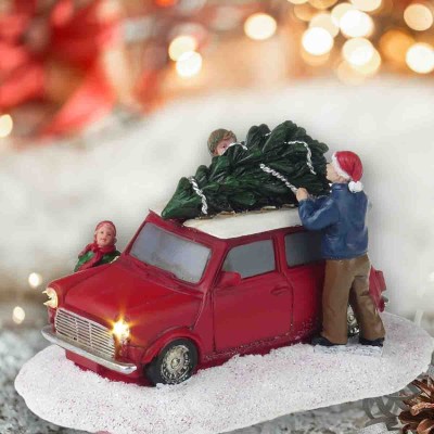 Lauren Taylor - Cravate pour l'arbre de Noël Mini Cooper Led