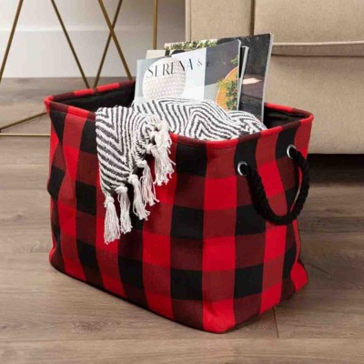 Lauren Taylor- Canvas Buffalo Plaid Baskets
