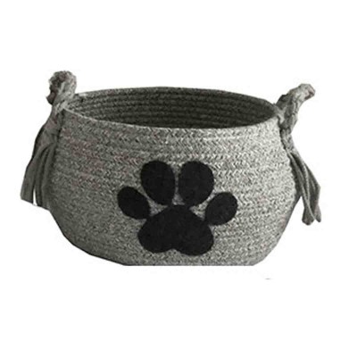 Lauren Taylor- Panier rond en corde avec application pour animaux 27cm D x 21cm H