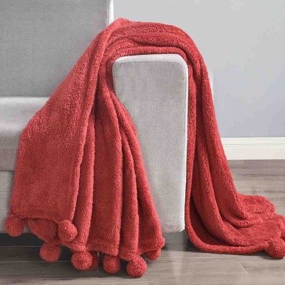 Lauren Taylor- Sherpa Throw with Poms