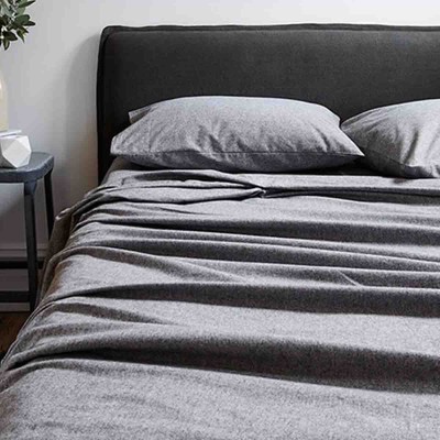 Drap-housse double en flanelle solide assortie