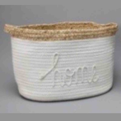Lauren Taylor-White Rope Basket with Home Applique