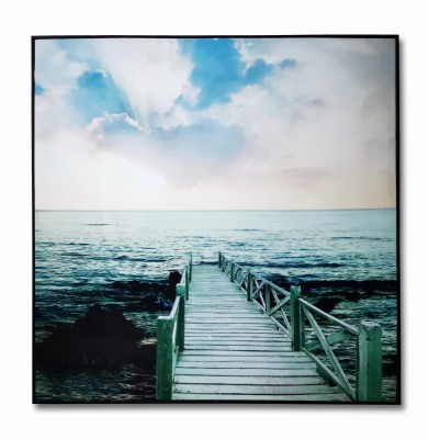 Toile abstraite de Lauren Taylor mesurant 100x100x4.5cm